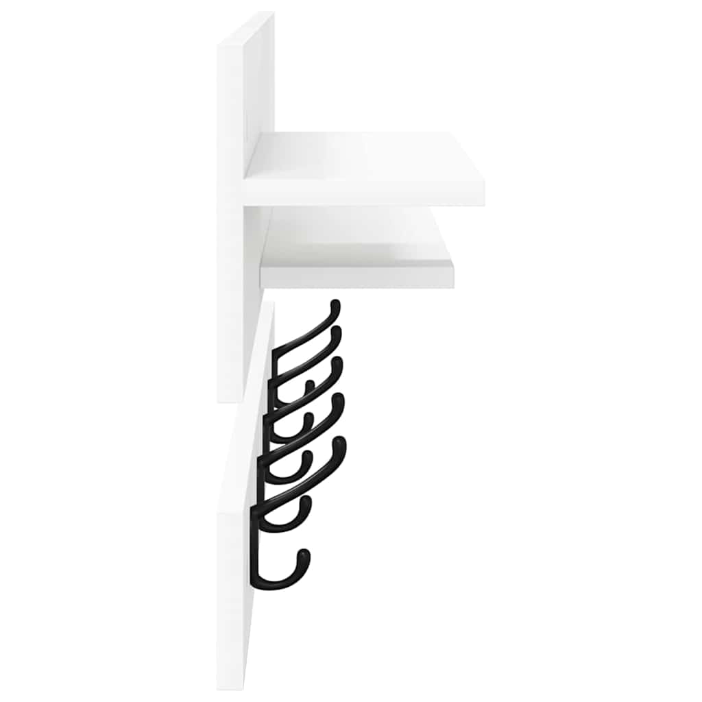 Porte-manteau mural Blanc 90 x 15 x 36 cm Bois d'ingénierie