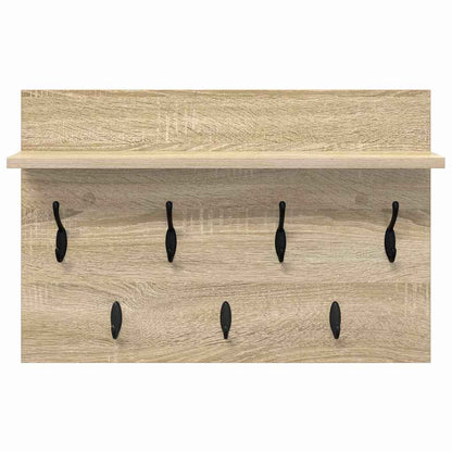 Porte-manteau mural avec étagère Chêne sonoma 60 x 40 x 12 cm
