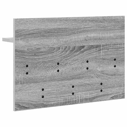 Porte-manteau mural avec étagère Sonoma gris 60 x 40 x 12 cm