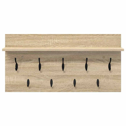 Porte-manteau mural avec étagère Chêne sonoma 80 x 40 x 12 cm