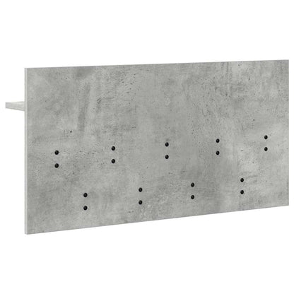 Porte-manteau mural avec étagère Gris béton 80 x 40 x 12 cm