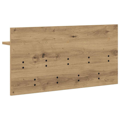 Porte-manteau mural chêne artisanal 80 x 40 x 12 cm