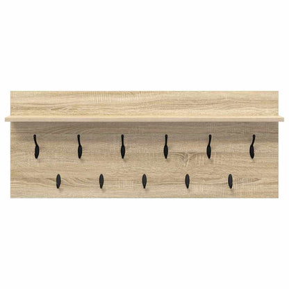 Porte-manteau mural avec étagère Chêne sonoma Bois d'ingénierie
