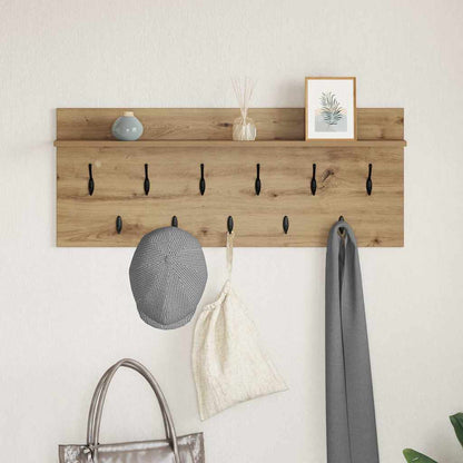 Porte-manteau mural chêne artisanal Bois d'ingénierie