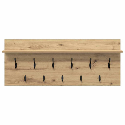 Porte-manteau mural chêne artisanal Bois d'ingénierie