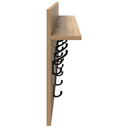 Porte-manteau mural chêne artisanal Bois d'ingénierie
