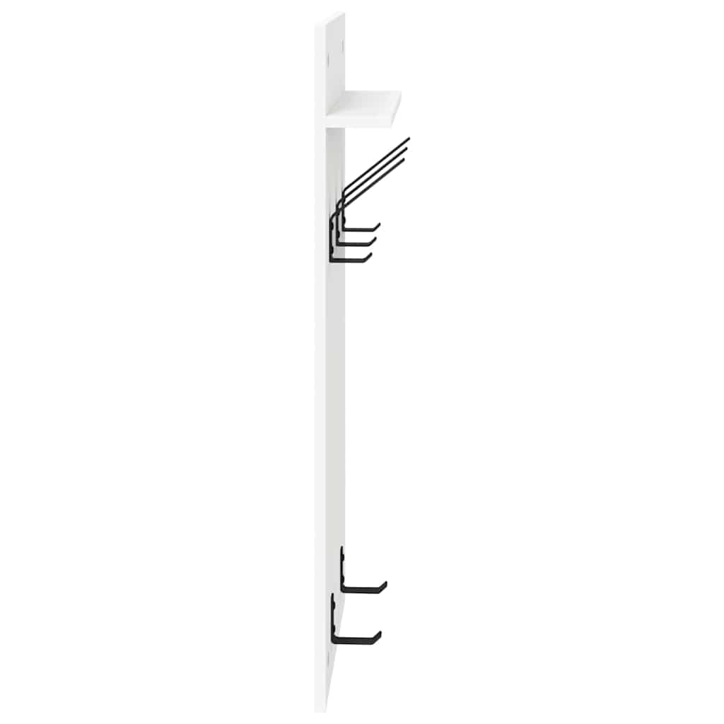 Porte-manteau mural Blanc 90 x 40 x 10 cm Bois d'ingénierie