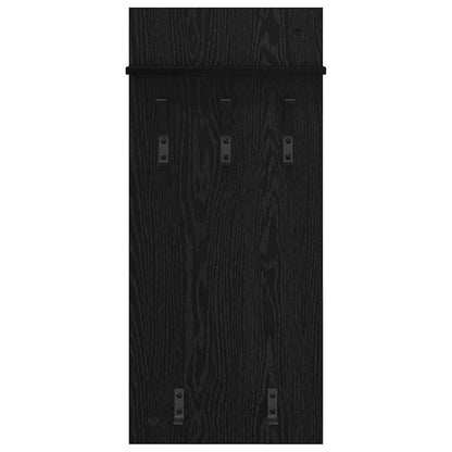 Porte-manteau mural avec étagère Chêne noir 90 x 40 x 10 cm
