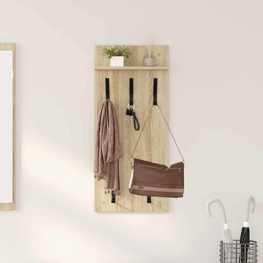 Porte-manteau mural avec étagère Chêne sonoma 90 x 40 x 10 cm