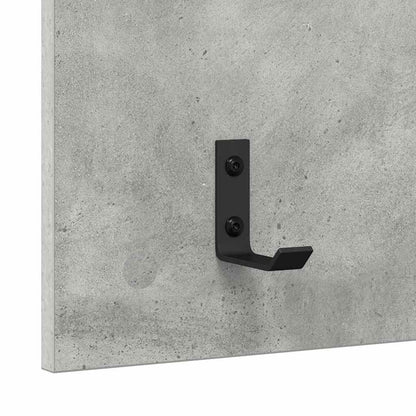 Porte-manteau mural avec étagère Gris béton 90 x 40 x 10 cm