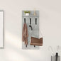 Porte-manteau mural avec étagère Gris béton 90 x 40 x 10 cm