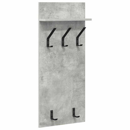 Porte-manteau mural avec étagère Gris béton 90 x 40 x 10 cm