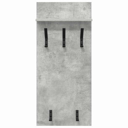 Porte-manteau mural avec étagère Gris béton 90 x 40 x 10 cm