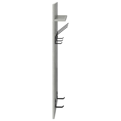 Porte-manteau mural avec étagère Gris béton 90 x 40 x 10 cm