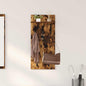 Porte-manteau mural avec étagère Chêne fumé 90 x 40 x 10 cm