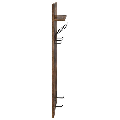 Porte-manteau mural avec étagère Chêne fumé 90 x 40 x 10 cm
