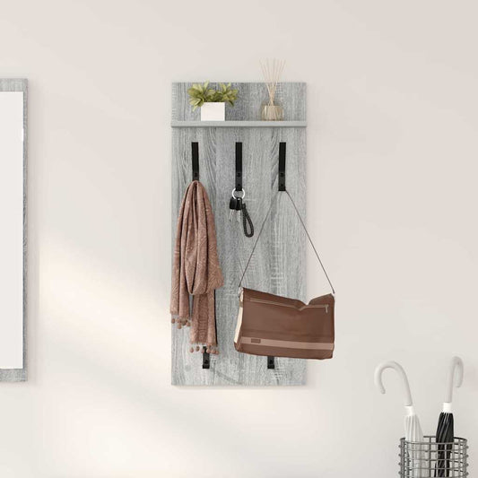 Porte-manteau mural avec étagère Sonoma gris 90 x 40 x 10 cm