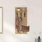 Porte-manteau mural chêne artisanal 90 x 40 x 10 cm