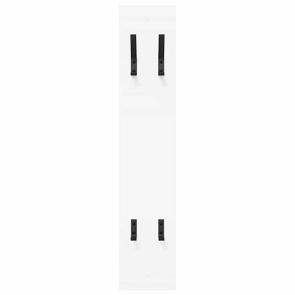 Porte-manteau mural Blanc 20 x 1.5 x 100 cm Bois d'ingénierie