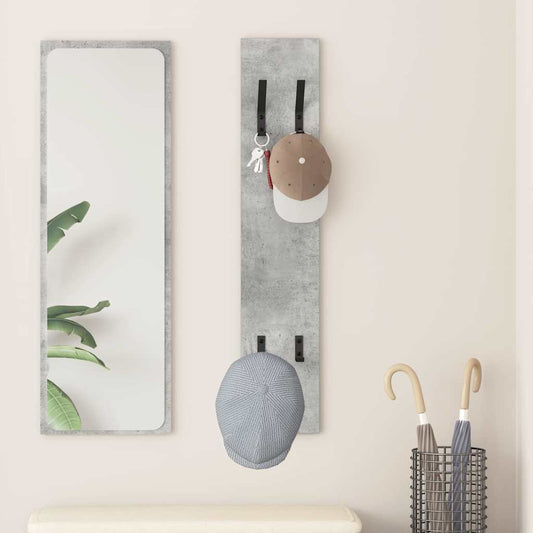 Porte-manteau mural Montage mural Gris béton 20 x 1.5 x 100 cm
