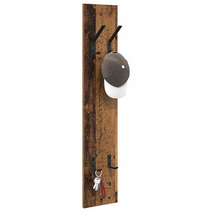 Porte-manteau mural Montage mural Bois ancien 20 x 1.5 x 100 cm