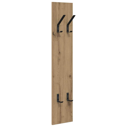 Porte-manteau mural chêne artisanal 20 x 1.5 x 100 cm