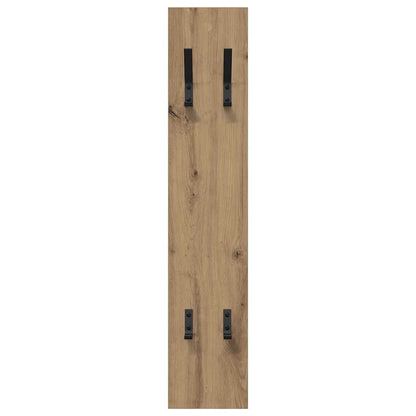 Porte-manteau mural chêne artisanal 20 x 1.5 x 100 cm