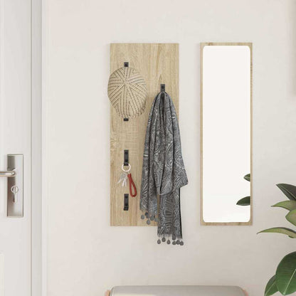 Porte-manteau mural Montage mural Chêne sonoma 30 x 1.5 x 80 cm