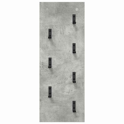 Porte-manteau mural Montage mural Gris béton 30 x 1.5 x 80 cm