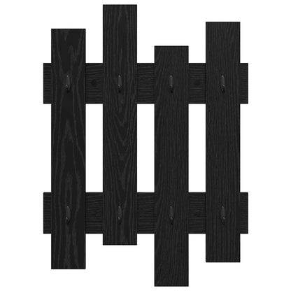 Porte-manteau mural Chêne noir 60 x 3 x 82 cm Bois d'ingénierie