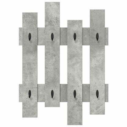 Porte-manteau mural Gris béton 60 x 3 x 82 cm Bois d'ingénierie