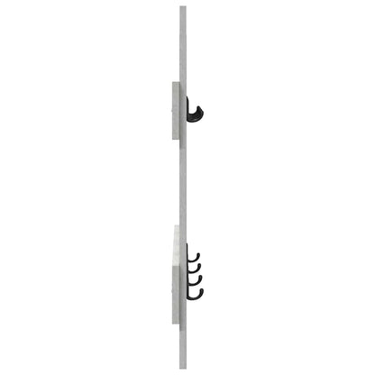 Porte-manteau mural Gris béton 60 x 3 x 82 cm Bois d'ingénierie