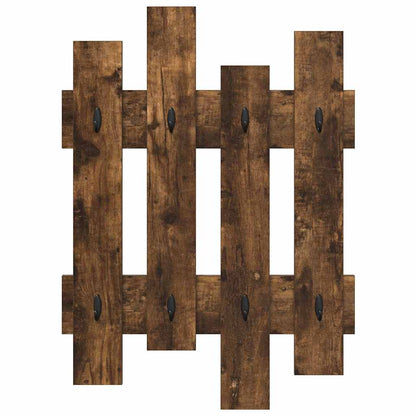 Porte-manteau mural Chêne fumé 60 x 3 x 82 cm Bois d'ingénierie