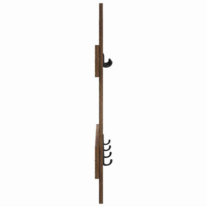 Porte-manteau mural Chêne fumé 60 x 3 x 82 cm Bois d'ingénierie