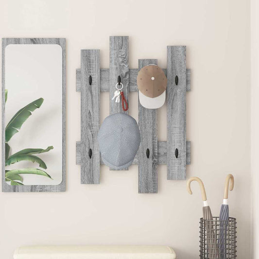 Porte-manteau mural Montage mural Sonoma gris 60 x 3 x 82 cm