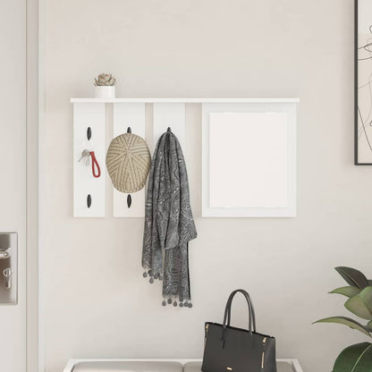 Porte-manteau mural Blanc 85 x 10 x 45 cm Bois d'ingénierie