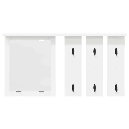 Porte-manteau mural Blanc 85 x 10 x 45 cm Bois d'ingénierie