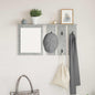 Porte-manteau mural avec étagère Gris béton 85 x 10 x 45 cm