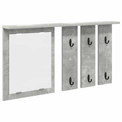 Porte-manteau mural avec étagère Gris béton 85 x 10 x 45 cm