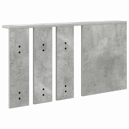 Porte-manteau mural avec étagère Gris béton 85 x 10 x 45 cm