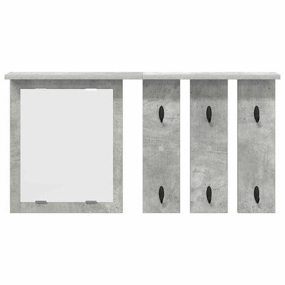 Porte-manteau mural avec étagère Gris béton 85 x 10 x 45 cm