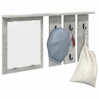 Porte-manteau mural avec étagère Gris béton 85 x 10 x 45 cm