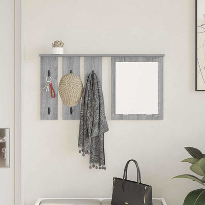 Porte-manteau mural avec étagère Sonoma gris 85 x 10 x 45 cm