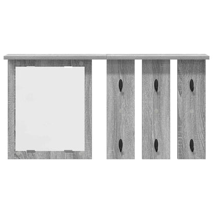 Porte-manteau mural avec étagère Sonoma gris 85 x 10 x 45 cm