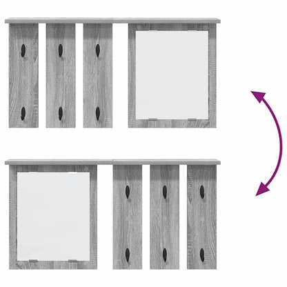 Porte-manteau mural avec étagère Sonoma gris 85 x 10 x 45 cm