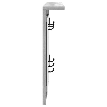 Porte-manteau mural avec étagère Sonoma gris 85 x 10 x 45 cm