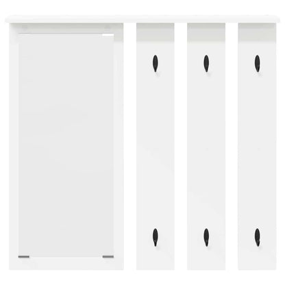 Porte-manteau mural Blanc 84 x 10 x 80 cm Bois d'ingénierie