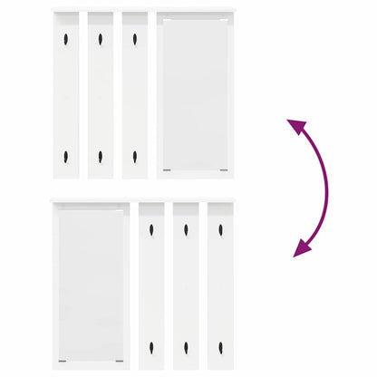 Porte-manteau mural Blanc 84 x 10 x 80 cm Bois d'ingénierie