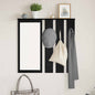 Porte-manteau mural avec étagère Chêne noir 84 x 10 x 80 cm
