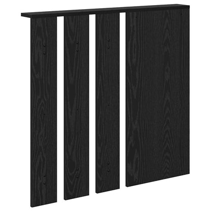 Porte-manteau mural avec étagère Chêne noir 84 x 10 x 80 cm